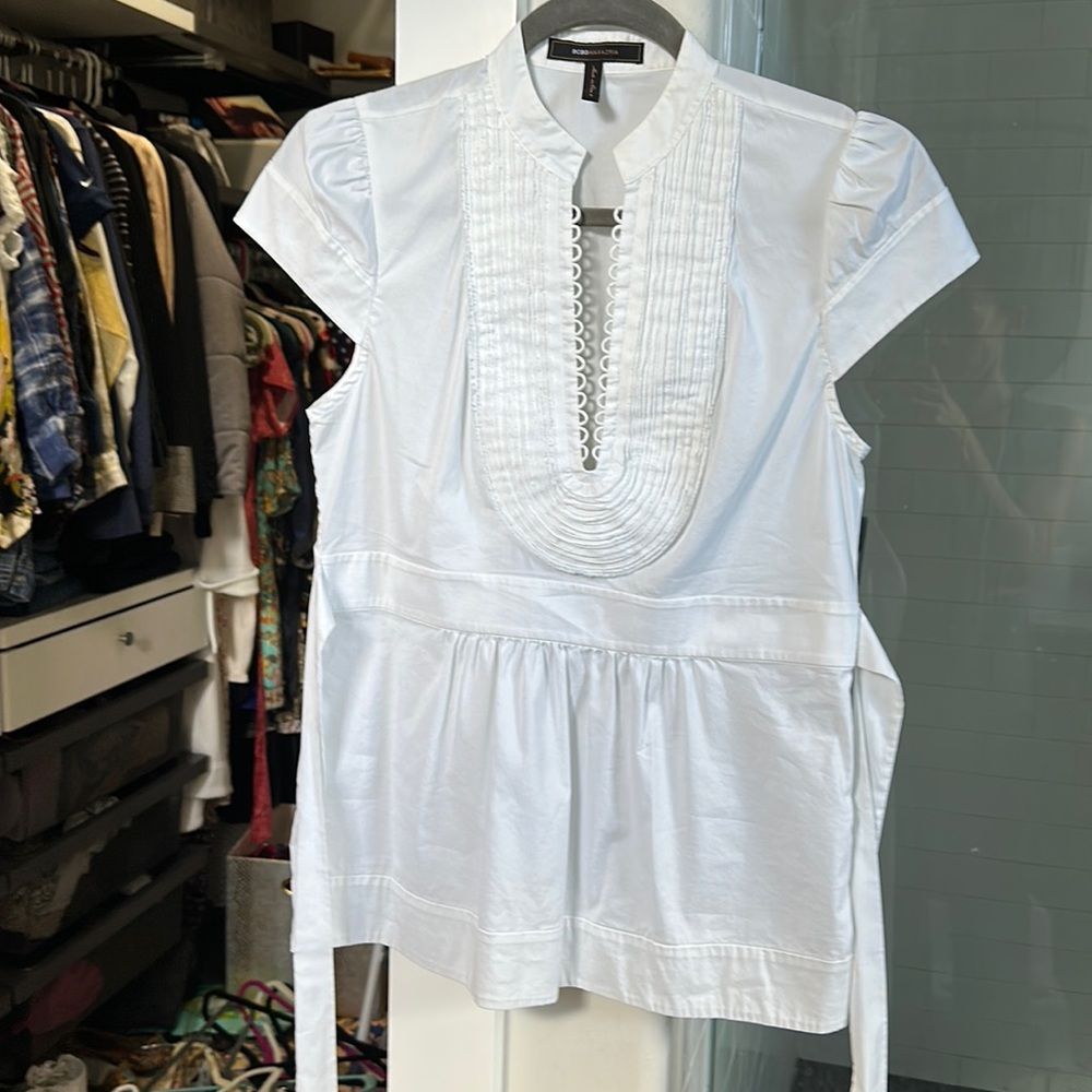 White BCBG blouse